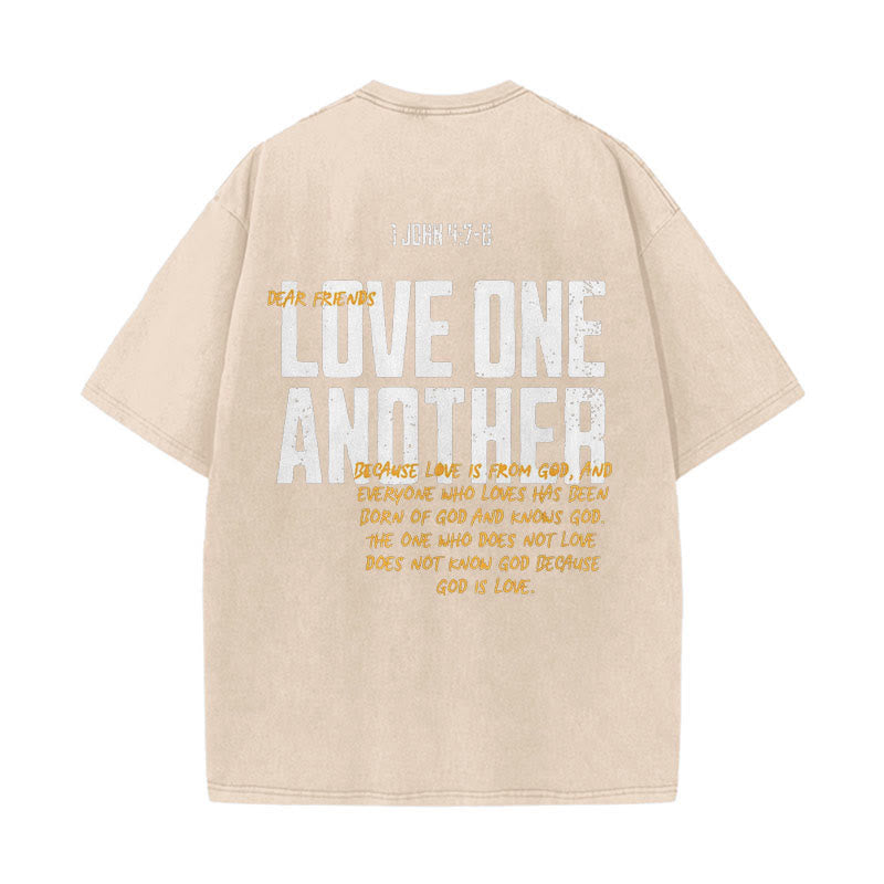 christiandiscipleshop Love One Another Unisex Washed T-Shirt