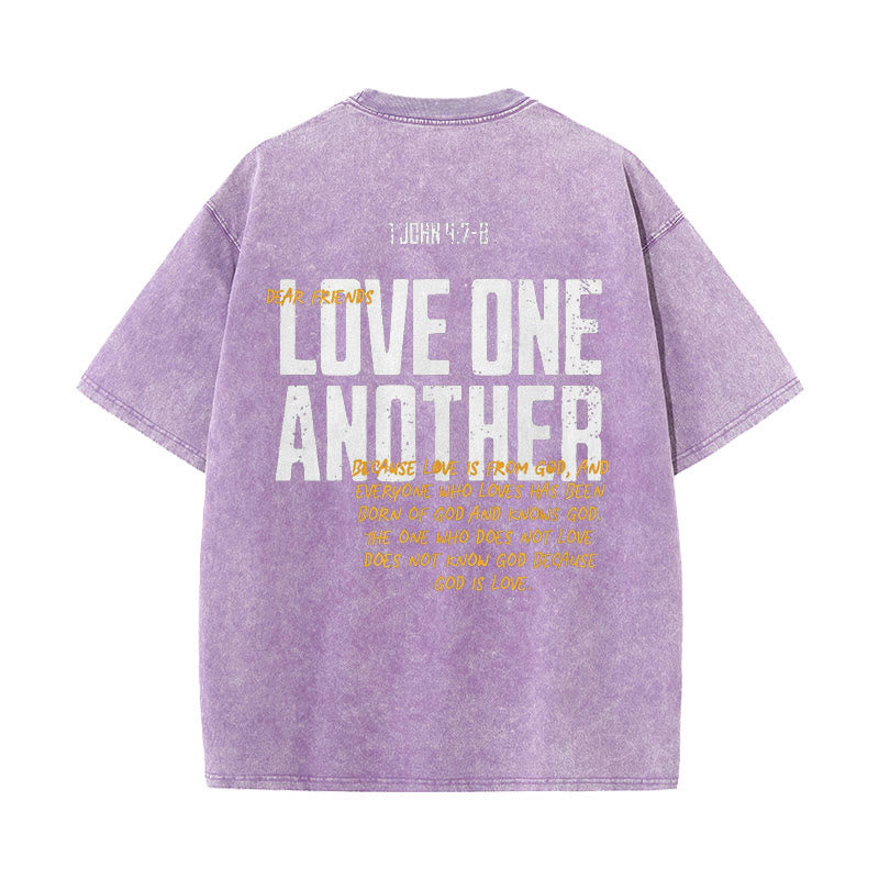 christiandiscipleshop Love One Another Unisex Washed T-Shirt