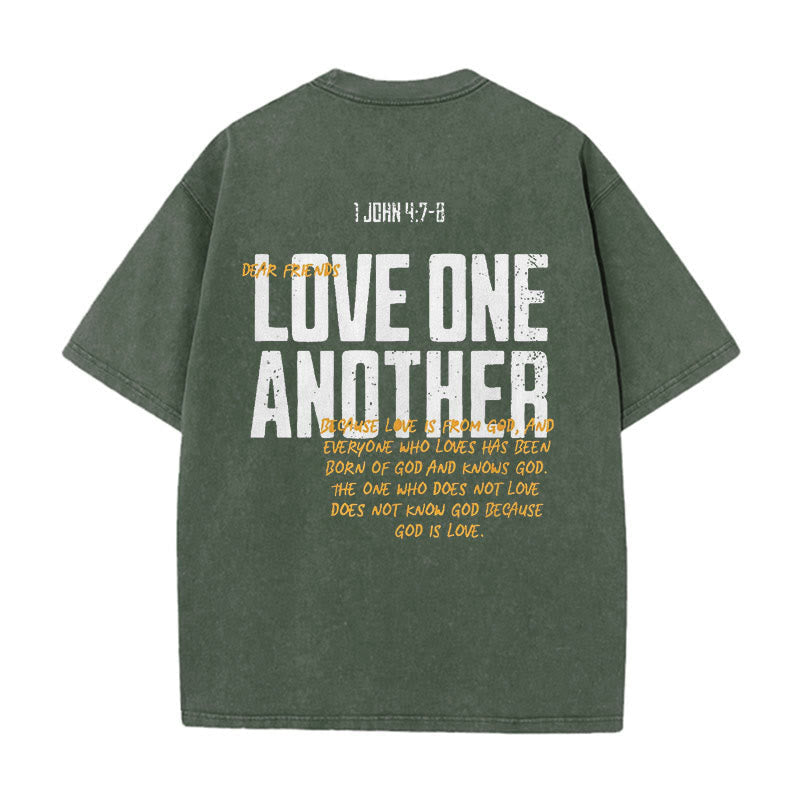 christiandiscipleshop Love One Another Unisex Washed T-Shirt