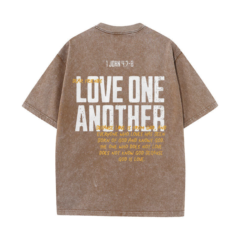 christiandiscipleshop Love One Another Unisex Washed T-Shirt