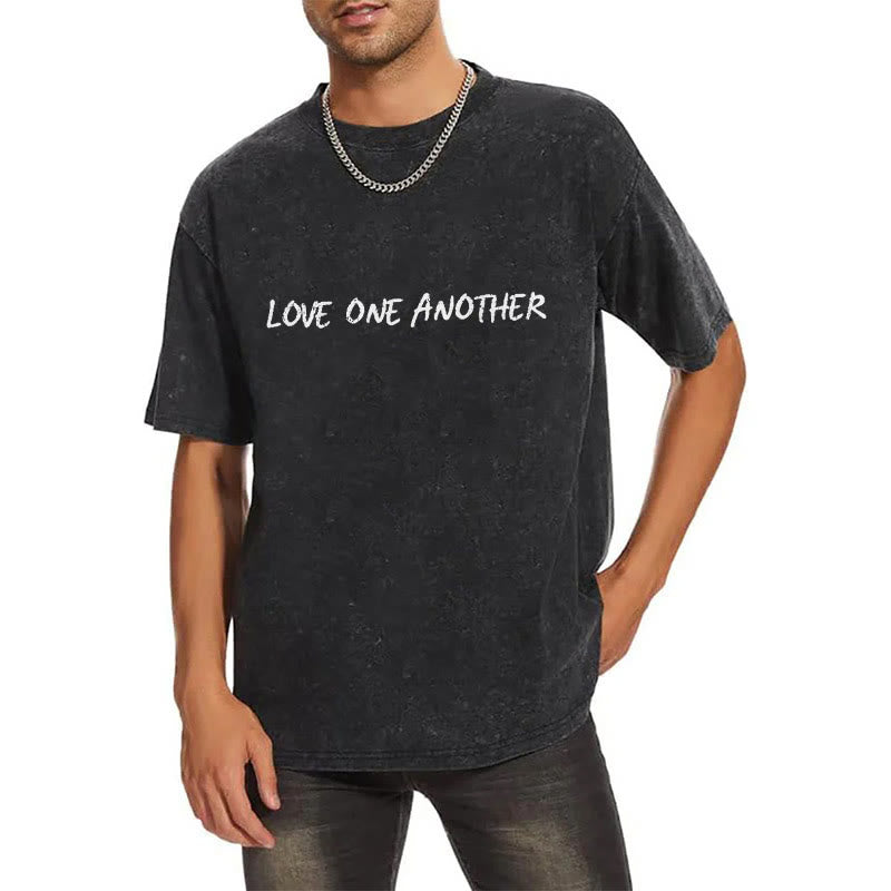 christiandiscipleshop Love One Another Unisex Washed T-Shirt