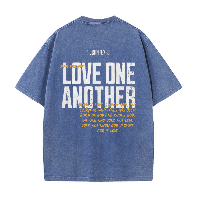 christiandiscipleshop Love One Another Unisex Washed T-Shirt