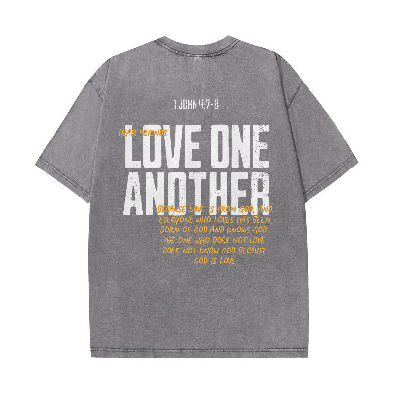 christiandiscipleshop Love One Another Unisex Washed T-Shirt