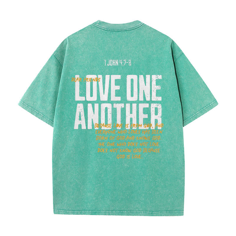 christiandiscipleshop Love One Another Unisex Washed T-Shirt