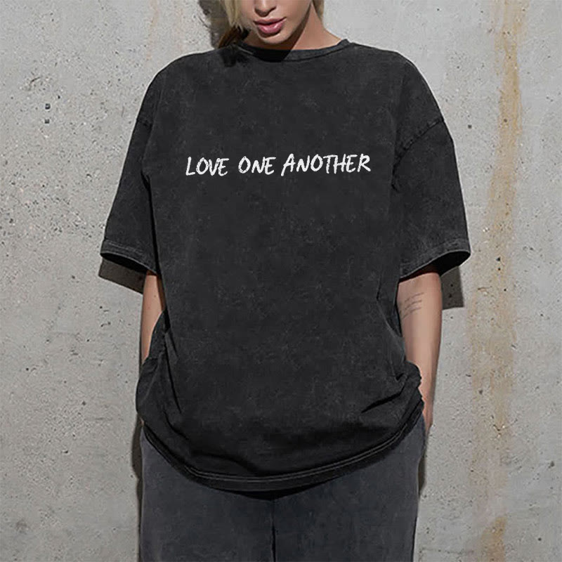 christiandiscipleshop Love One Another Unisex Washed T-Shirt
