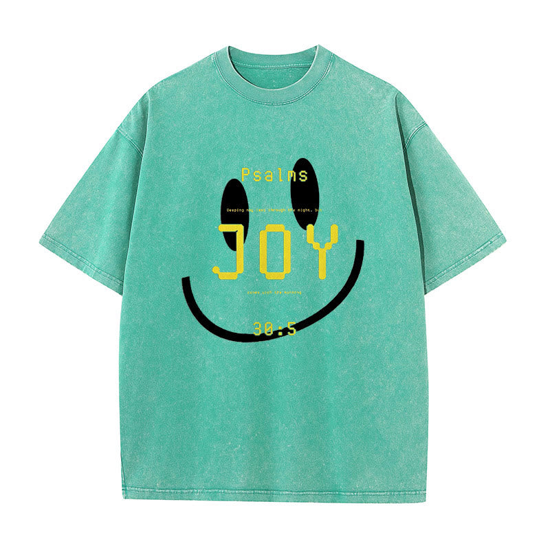 christiandiscipleshop Joy Psalm 30:5 Unisex Washed T-Shirt