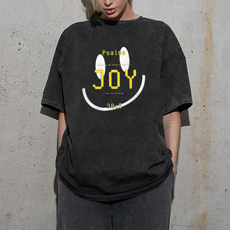 christiandiscipleshop Joy Psalm 30:5 Unisex Washed T-Shirt