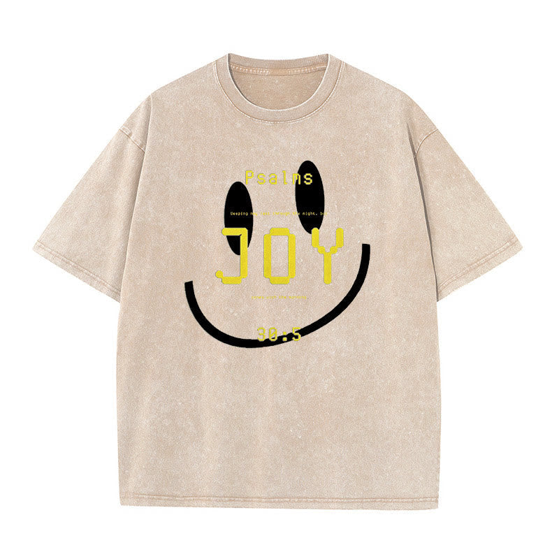 christiandiscipleshop Joy Psalm 30:5 Unisex Washed T-Shirt