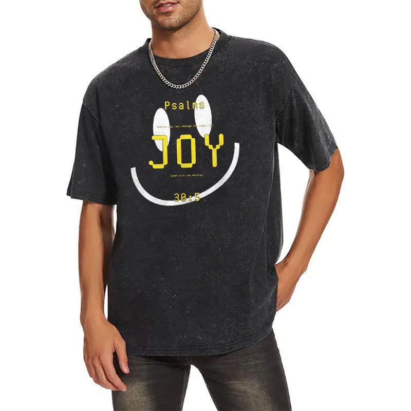 christiandiscipleshop Joy Psalm 30:5 Unisex Washed T-Shirt