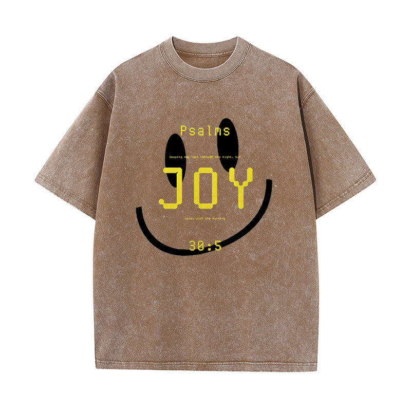 christiandiscipleshop Joy Psalm 30:5 Unisex Washed T-Shirt