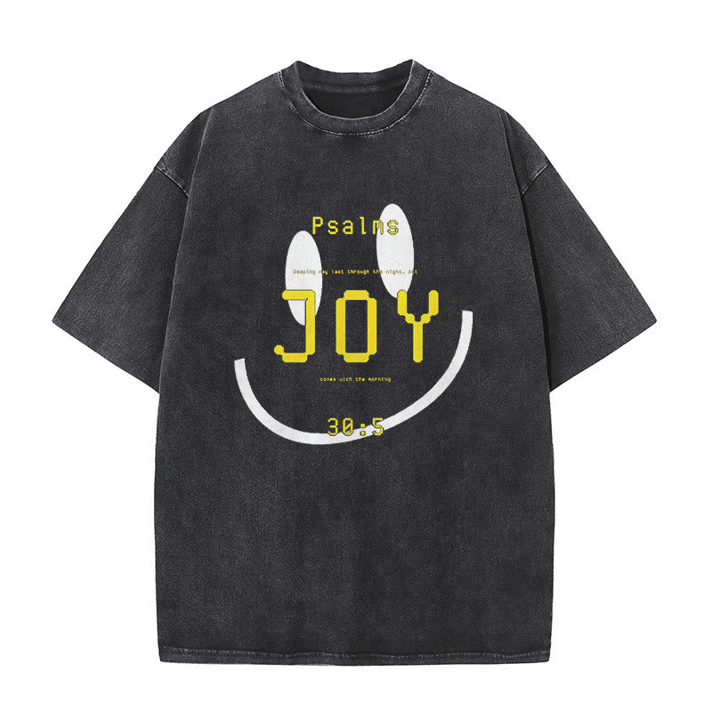 christiandiscipleshop Joy Psalm 30:5 Unisex Washed T-Shirt