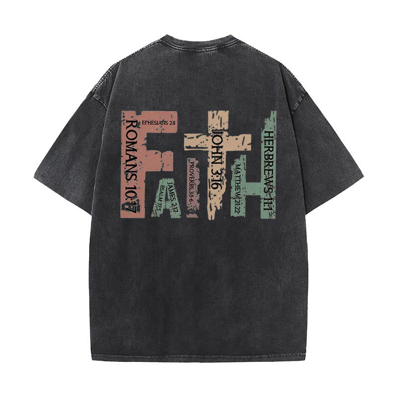 Christiandiscipleshop Faith - Inspired Bible Verses Unisex Washed T-Shirt