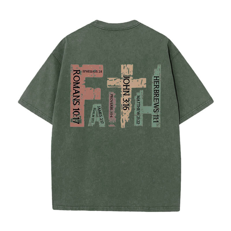 Christiandiscipleshop Faith - Inspired Bible Verses Unisex Washed T-Shirt