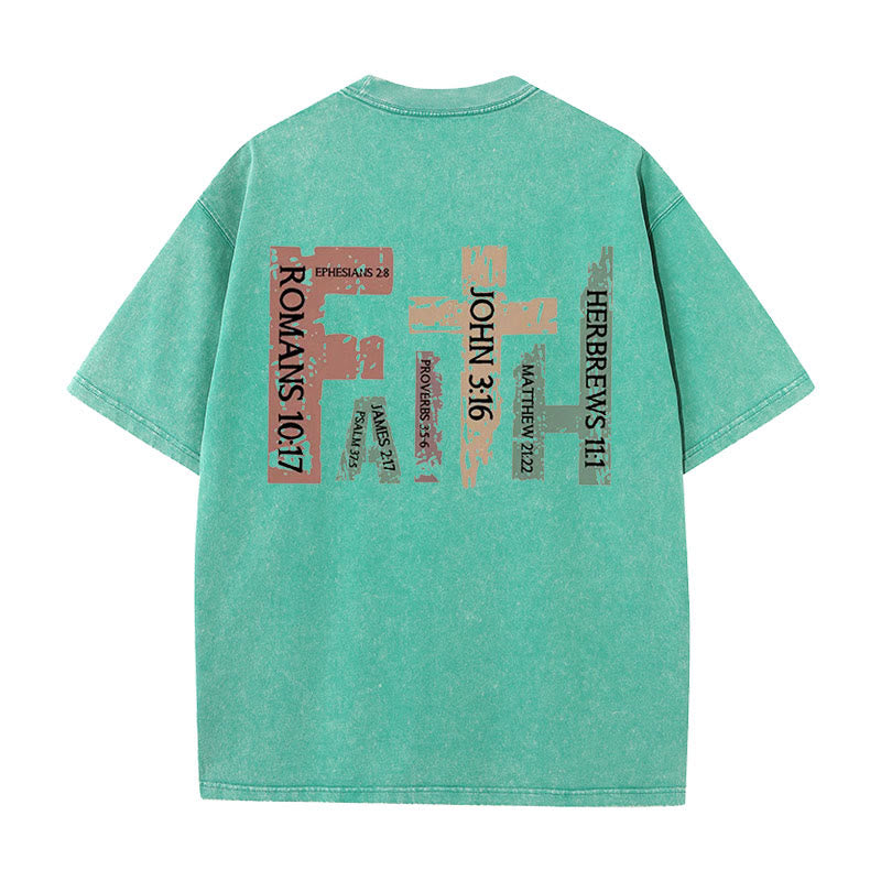 Christiandiscipleshop Faith - Inspired Bible Verses Unisex Washed T-Shirt