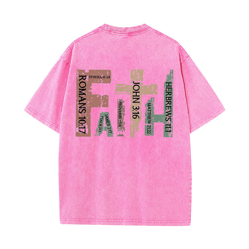 Christiandiscipleshop Faith - Inspired Bible Verses Unisex Washed T-Shirt