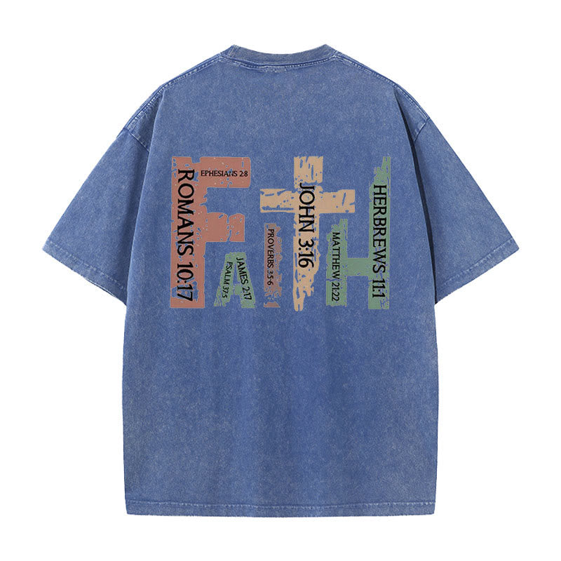 Christiandiscipleshop Faith - Inspired Bible Verses Unisex Washed T-Shirt