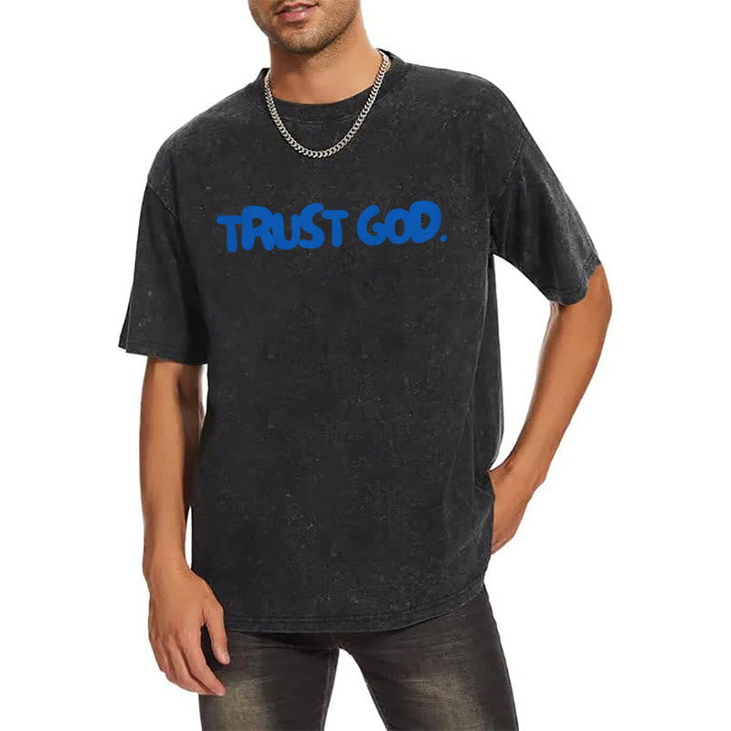 christiandiscipleshop Trust In God Unisex Washed T-Shirt