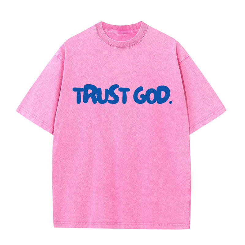 christiandiscipleshop Trust In God Unisex Washed T-Shirt