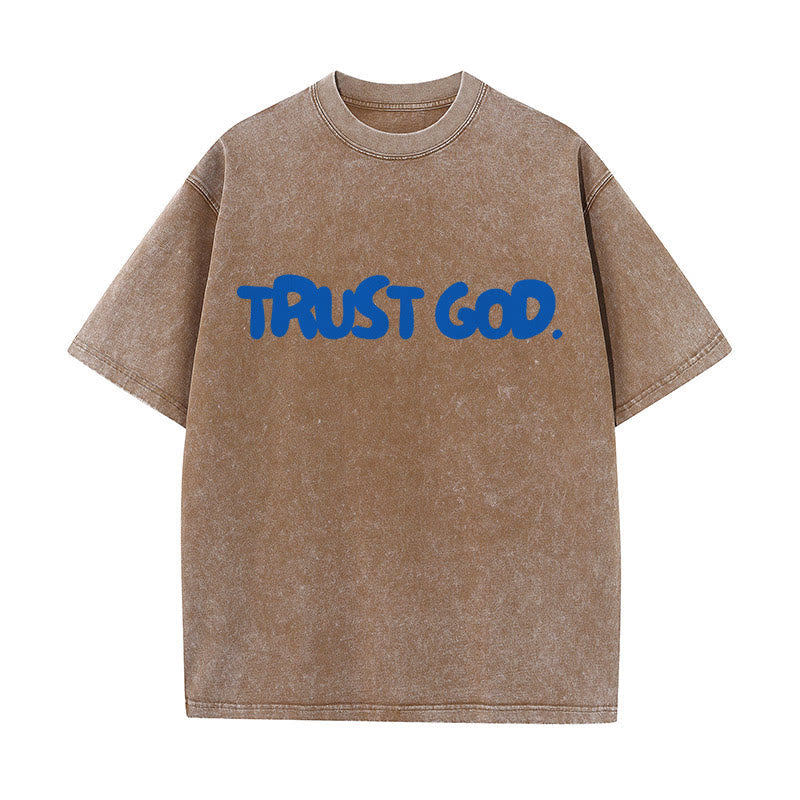 christiandiscipleshop Trust In God Unisex Washed T-Shirt