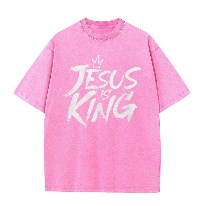 christiandiscipleshop Jesus Is King Unisex Washed T-Shirt