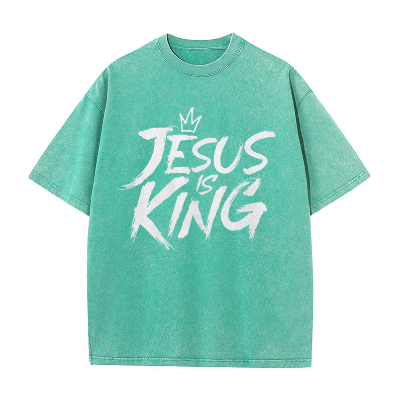 christiandiscipleshop Jesus Is King Unisex Washed T-Shirt