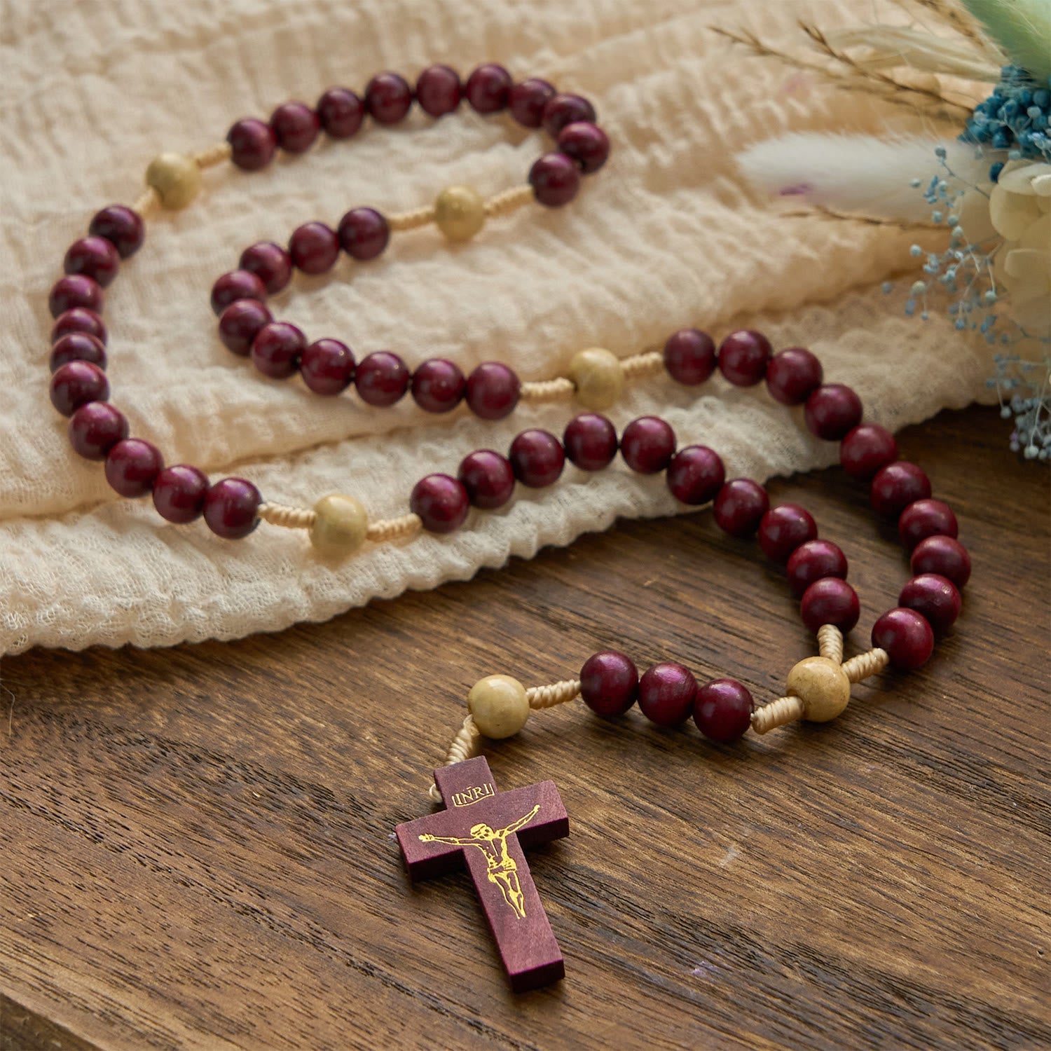 Christianartworkshop 10mm Wine Wooden Beads Traditional Rosary: A Timeless Spiritual Companion