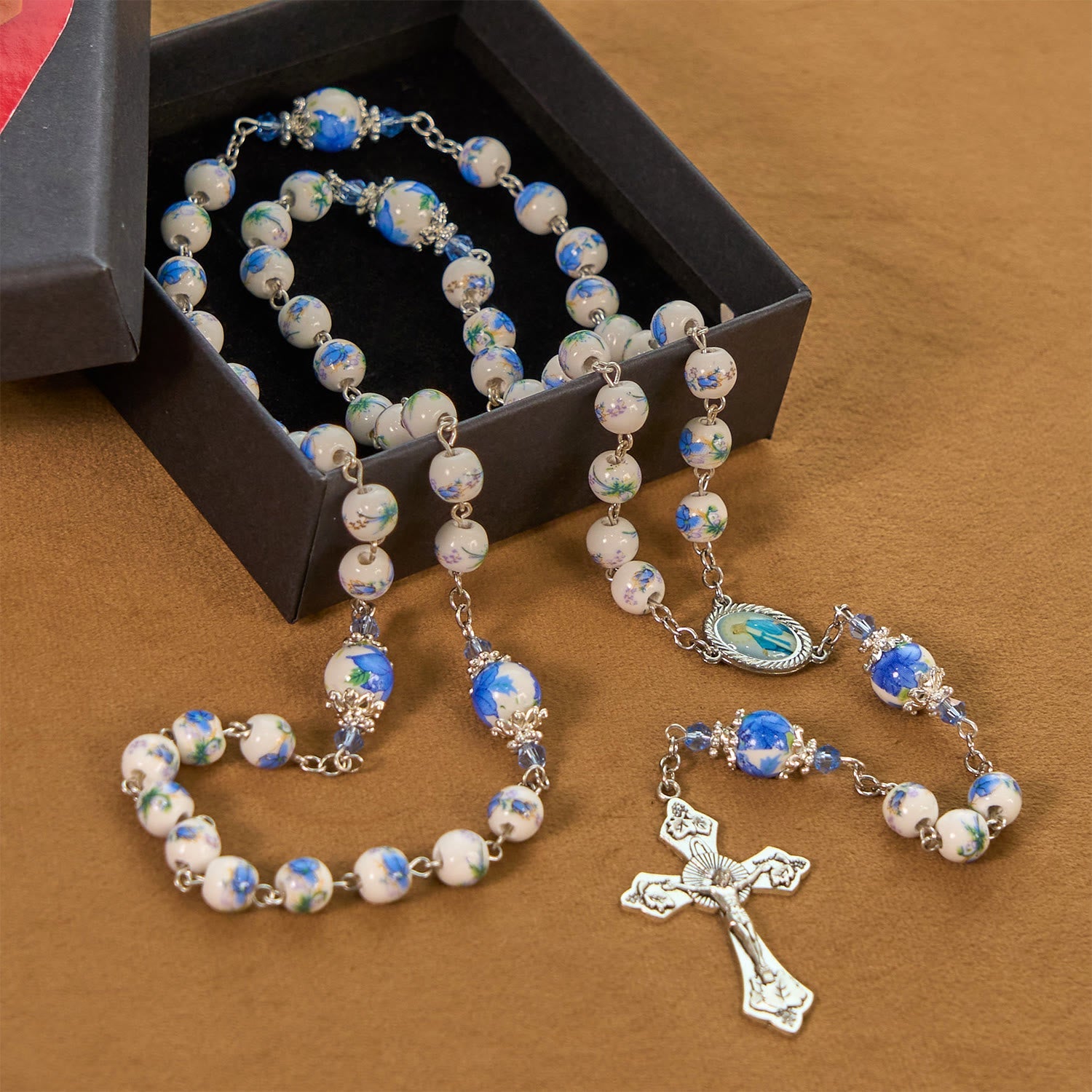christiandiscipleshop Handmade Floral Lily of the Vally Beads Rosary: Divine Peace Gem