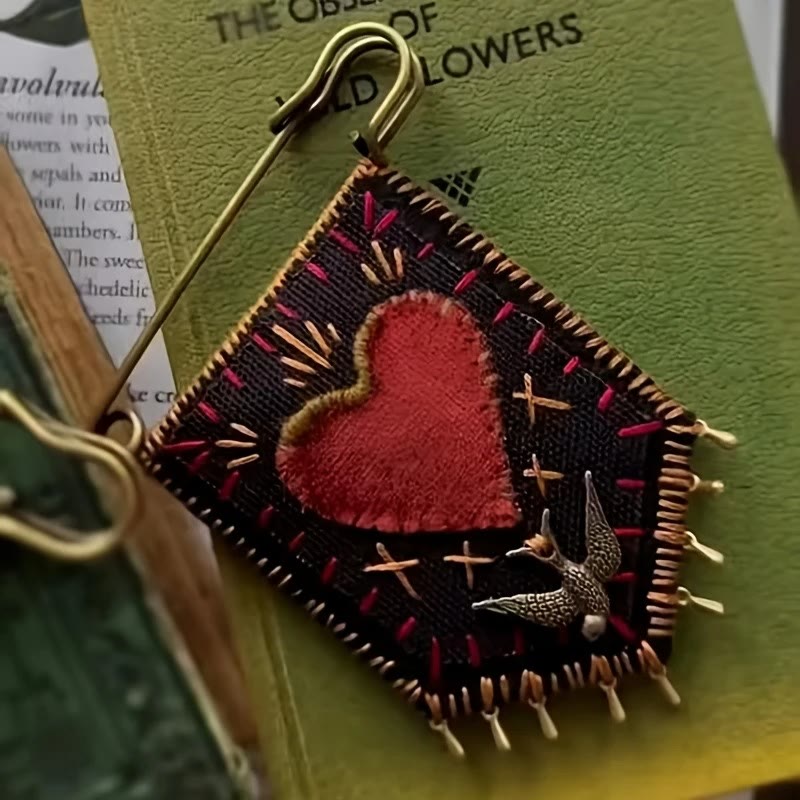 christiandiscipleshop Hand-Embroidered Hope Protection Pocket Brooch