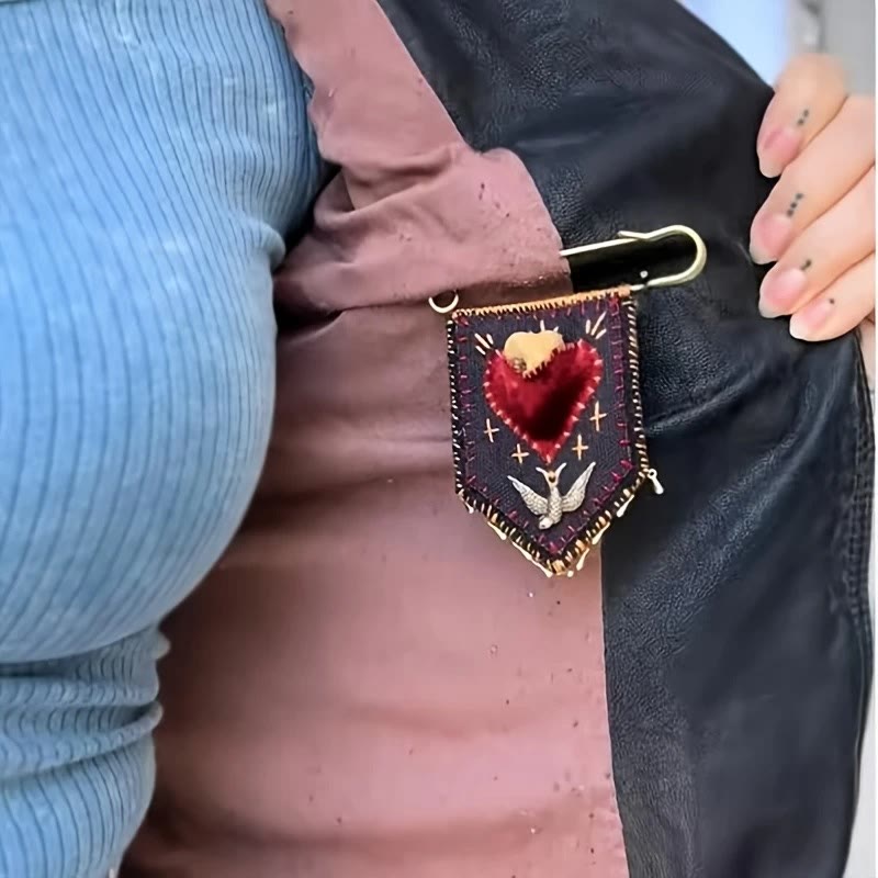 christiandiscipleshop Hand-Embroidered Hope Protection Pocket Brooch