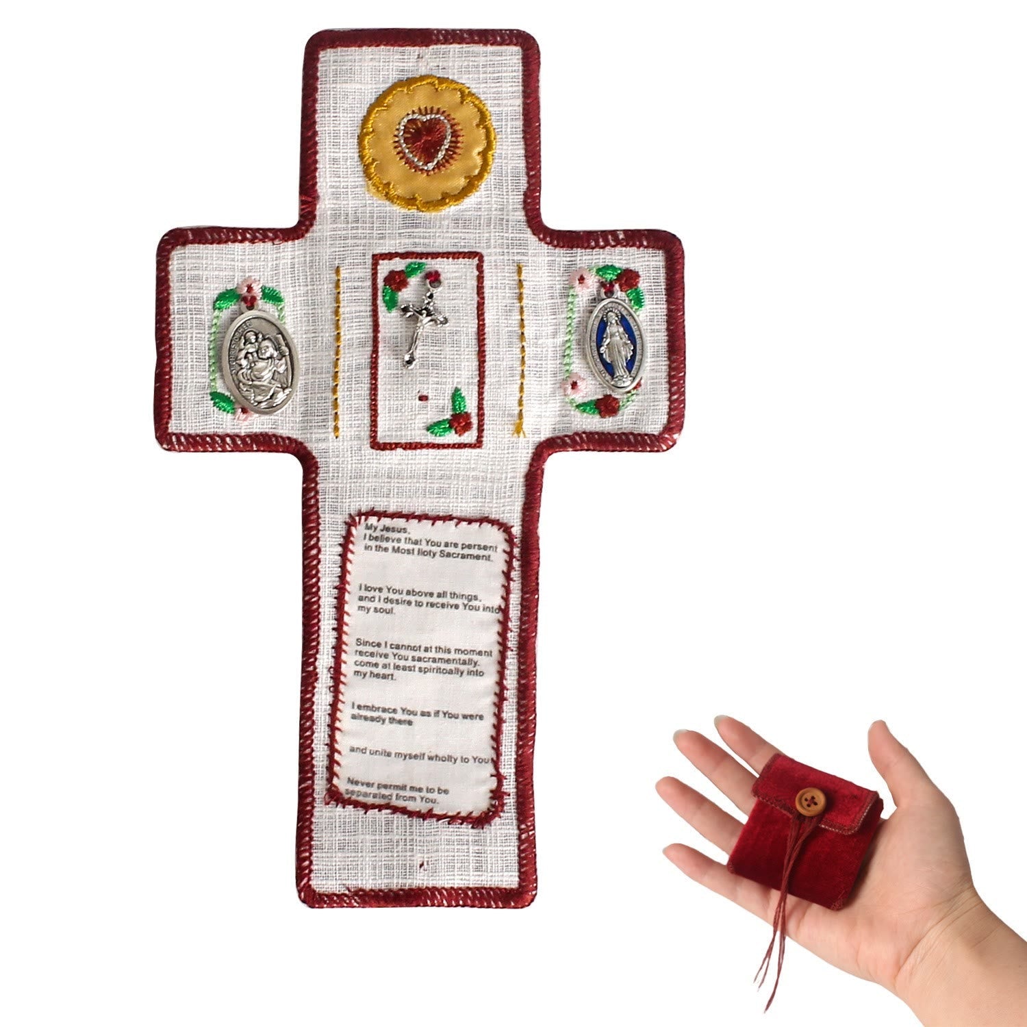 Christiandiscipleshop Classic Style Handcrafted Pocket Shrine with a Cross Inside