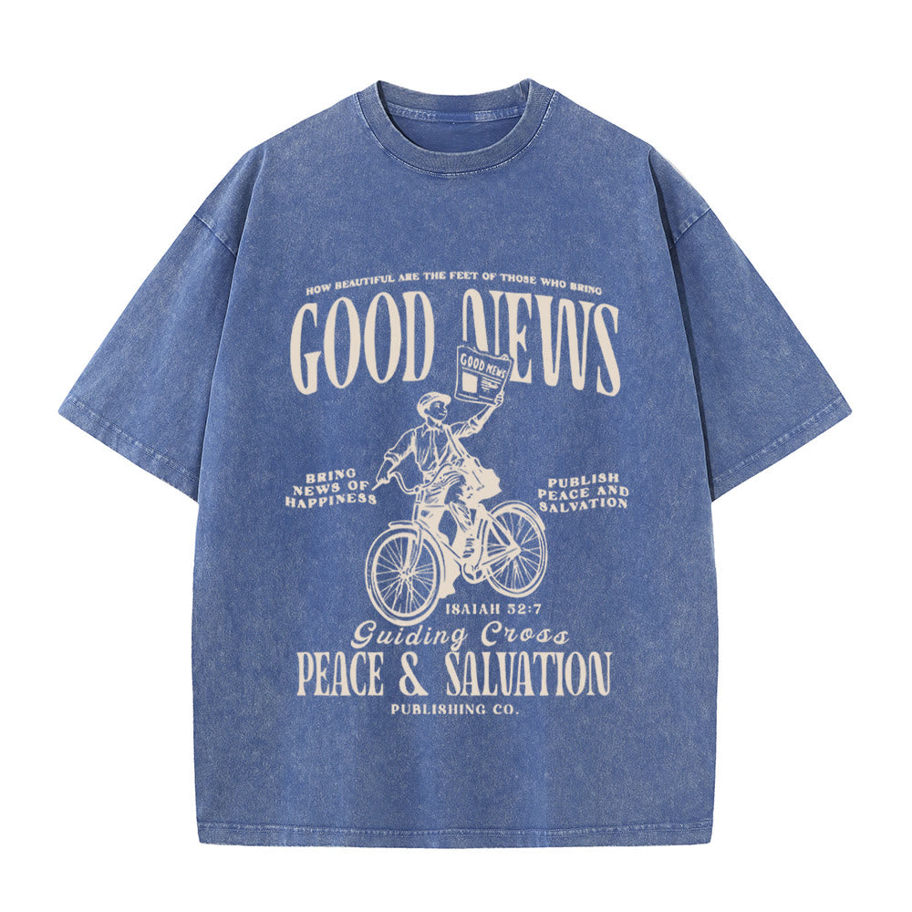 Christiandiscipleshop Good News Christian Unisex Washed T-Shirt