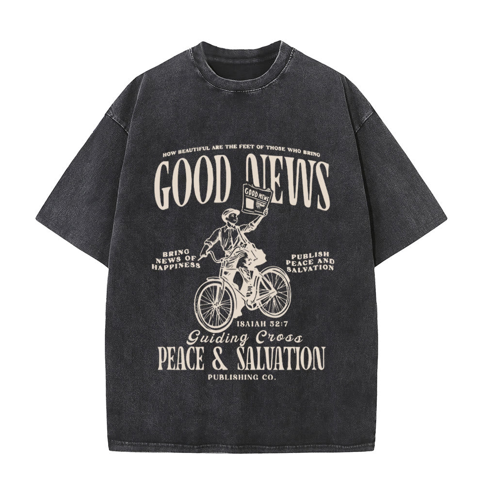 Christiandiscipleshop Good News Christian Unisex Washed T-Shirt