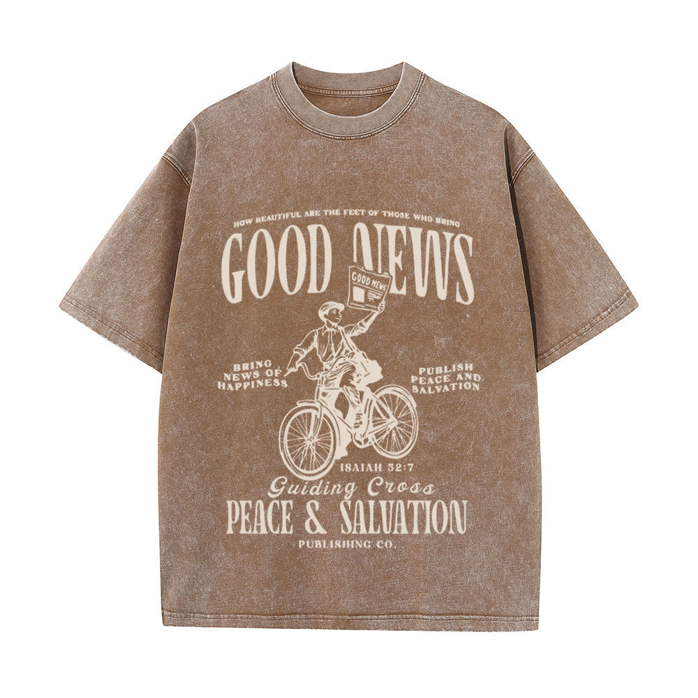 Christiandiscipleshop Good News Christian Unisex Washed T-Shirt