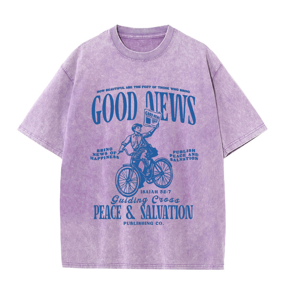 Christiandiscipleshop Good News Christian Unisex Washed T-Shirt