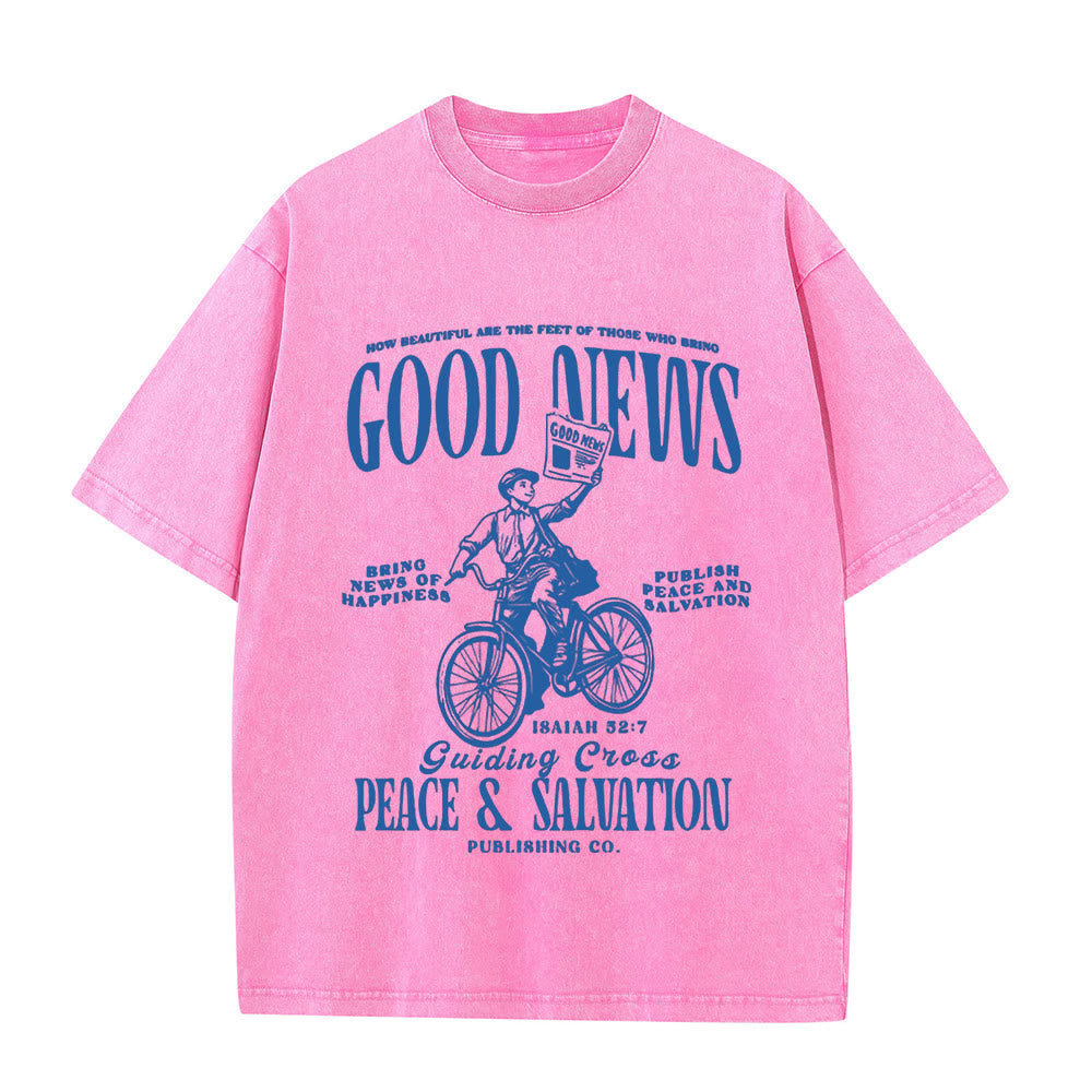 Christiandiscipleshop Good News Christian Unisex Washed T-Shirt