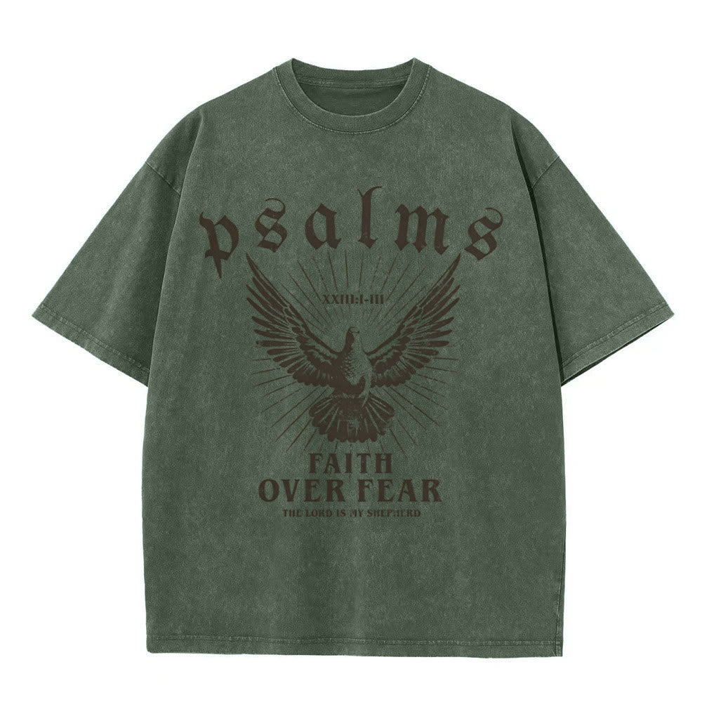Christiandiscipleshop Faith Over Fear Christian Unisex Washed T-Shirt