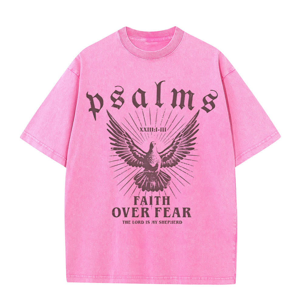 Christiandiscipleshop Faith Over Fear Christian Unisex Washed T-Shirt