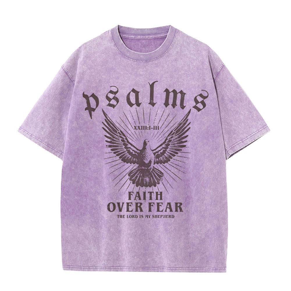 Christiandiscipleshop Faith Over Fear Christian Unisex Washed T-Shirt