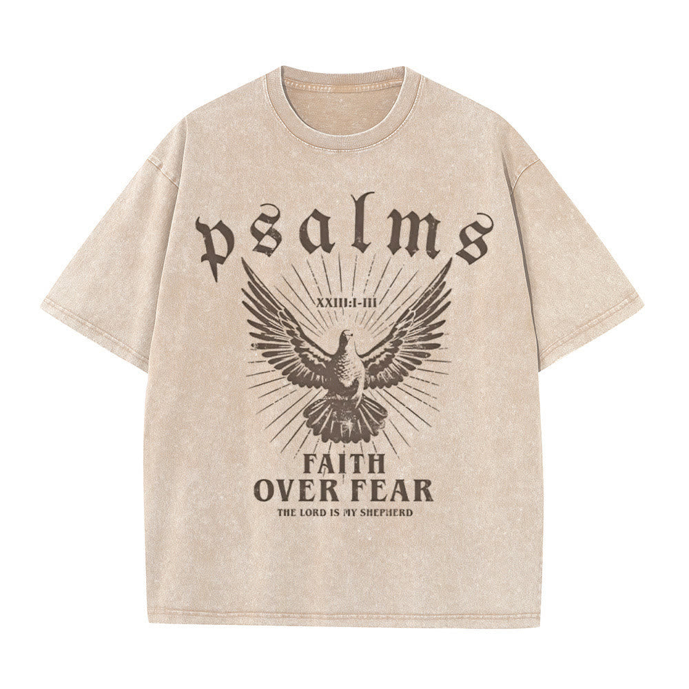 Christiandiscipleshop Faith Over Fear Christian Unisex Washed T-Shirt