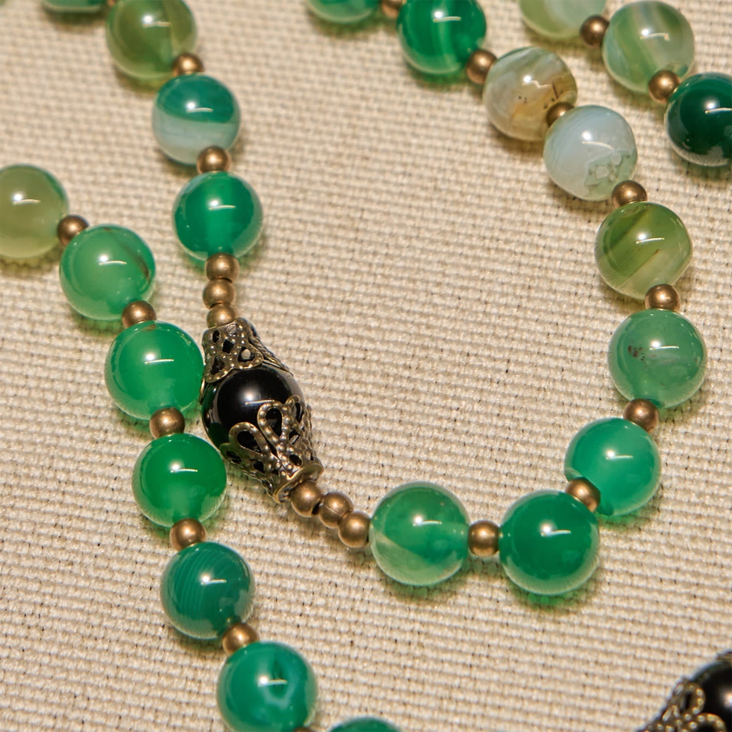 Christiandiscipleshop Exquisite Green Agate Rosary with Pardon Crucifix & Holy Family: Graceful Spiritual Narrative