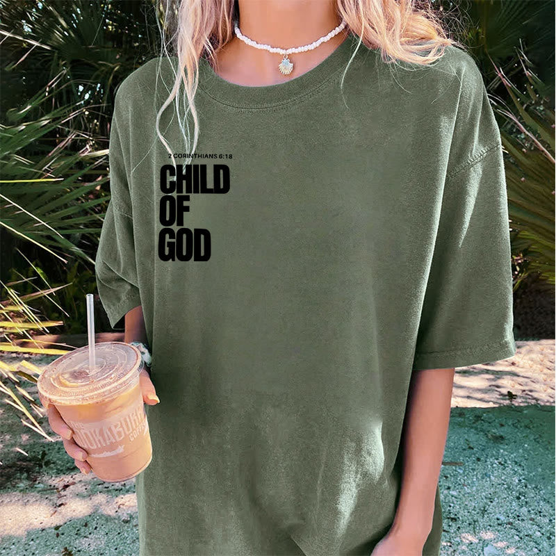 christiandiscipleshop Minimalist Child of God Unisex Washed T-Shirt: Bold Faith in Clean Design
