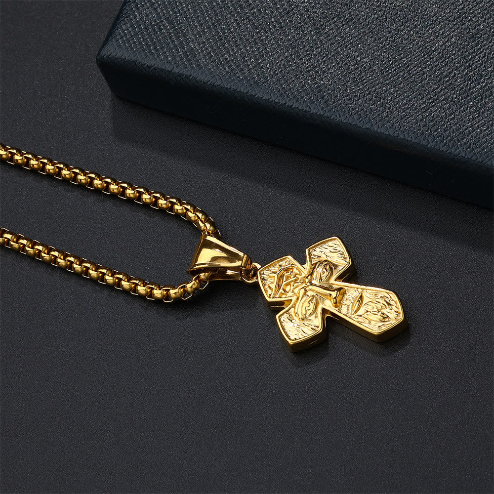 christiandiscipleshop Jesus Cross Silver Handmade Christian Pendant Necklace