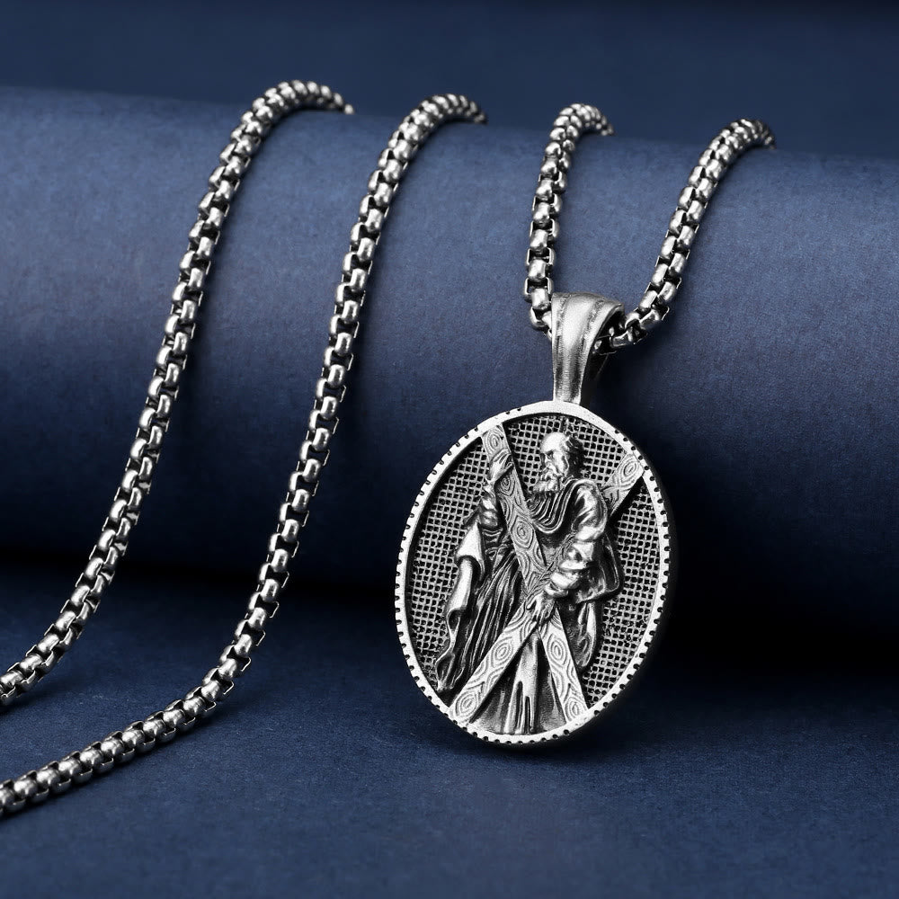 christiandiscipleshopthe St. Andrew Retro Christian Necklace