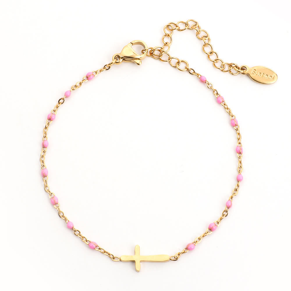 Christiandiscipleshop Delicate Minimalist Cross Bracelet