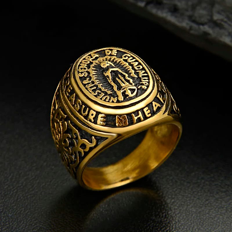 Christiandiscipleshop Our Lady of Guadalupe Faith in Heart Ring