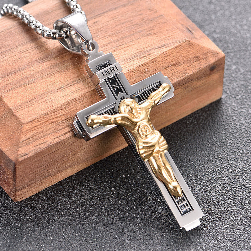 Christiandiscipleshop Crafted Jesus Christiandiscipleshop Crucifix Titanium Necklace