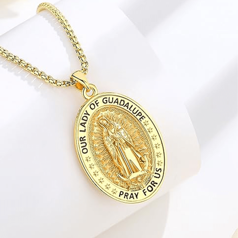 christiandiscipleshop Virgin Mary Religious Stainless Steel Pendant Necklace