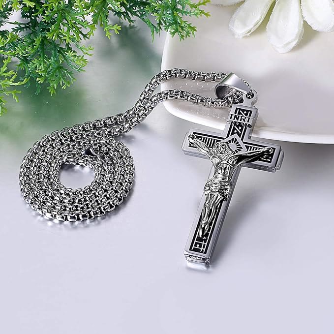 Christiandiscipleshop Crafted Jesus Christiandiscipleshop Crucifix Titanium Necklace
