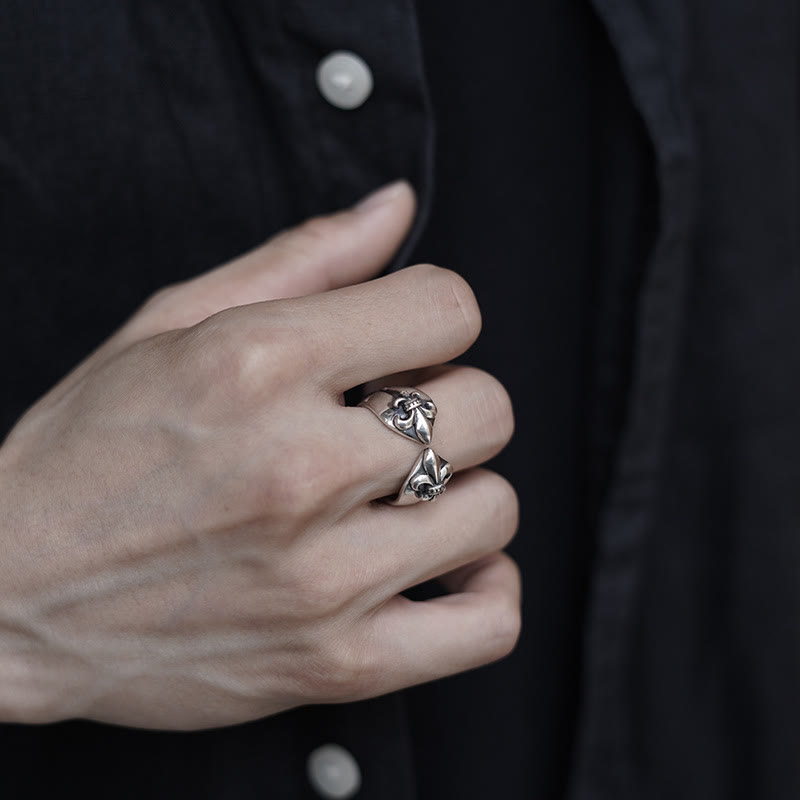 christiandiscipleshop Medieval Retro Cross Iris Adjustable Ring