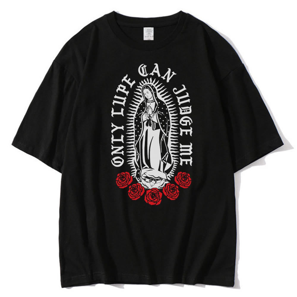 Christiandiscipleshop Classic Style Virgin Mary Theme Short Sleeve Washed T-shirt